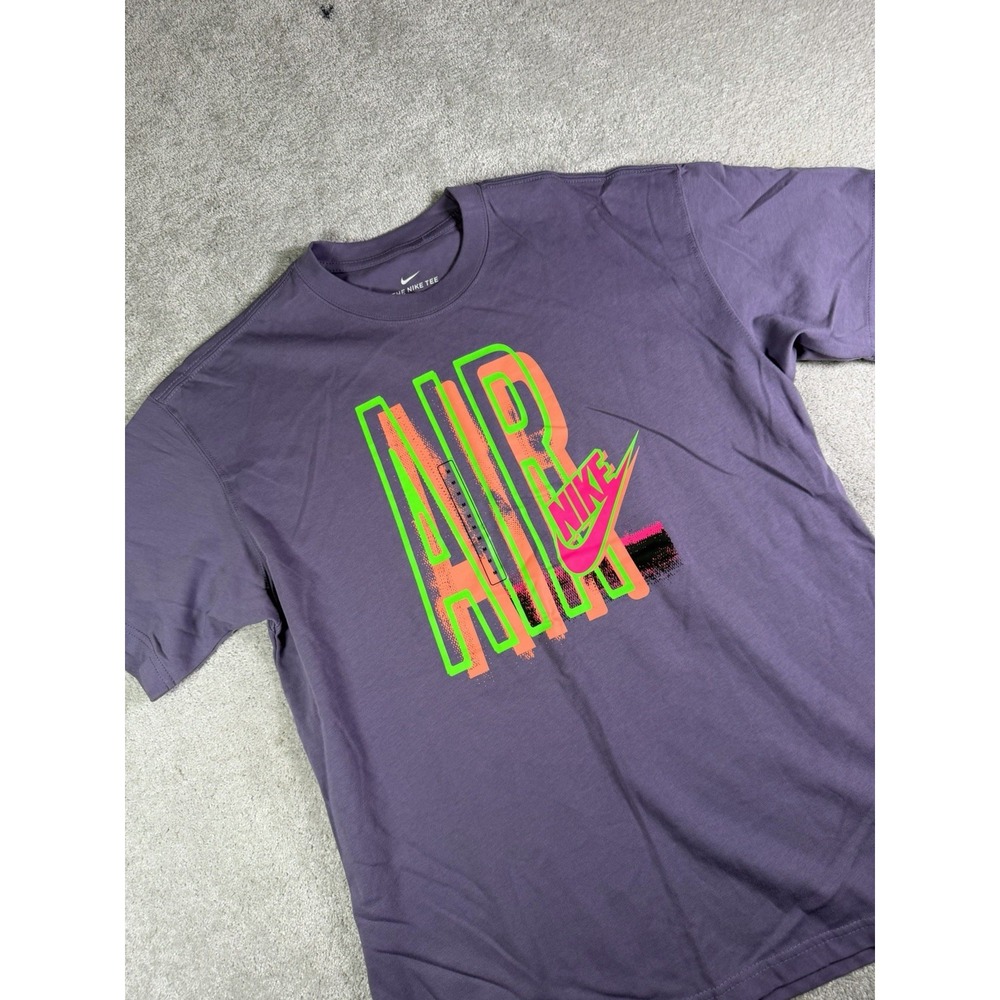 NIKE AIR Retro Purple Graphic T-Shirt LARGE Dept. Of Archives Official Re-Issue